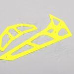 Neon Yellow Fiberglass Horizontal/Vertical Fins Trex 700 Nitro/Electric