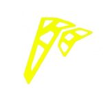 Neon Yellow Fiberglass Horizontal/Vertical Fins Trex 550E