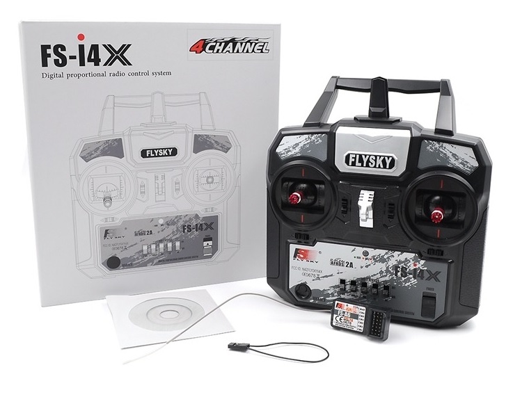 FlySky FS-i4X AFHDS 2A 2.4GHz 4 Channel Radio Transmitter with FS-A6 Receiver