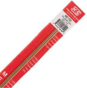 K&S 8150 Square Brass Tube 3/32 x .014 x 12" (2.38mm) - 2pieces