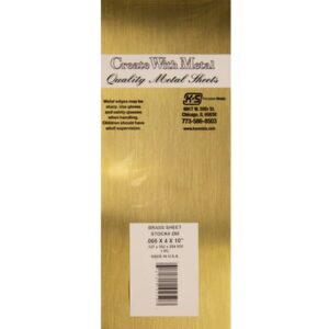 K & S Brass Sheet .005x4x10 (1pc)